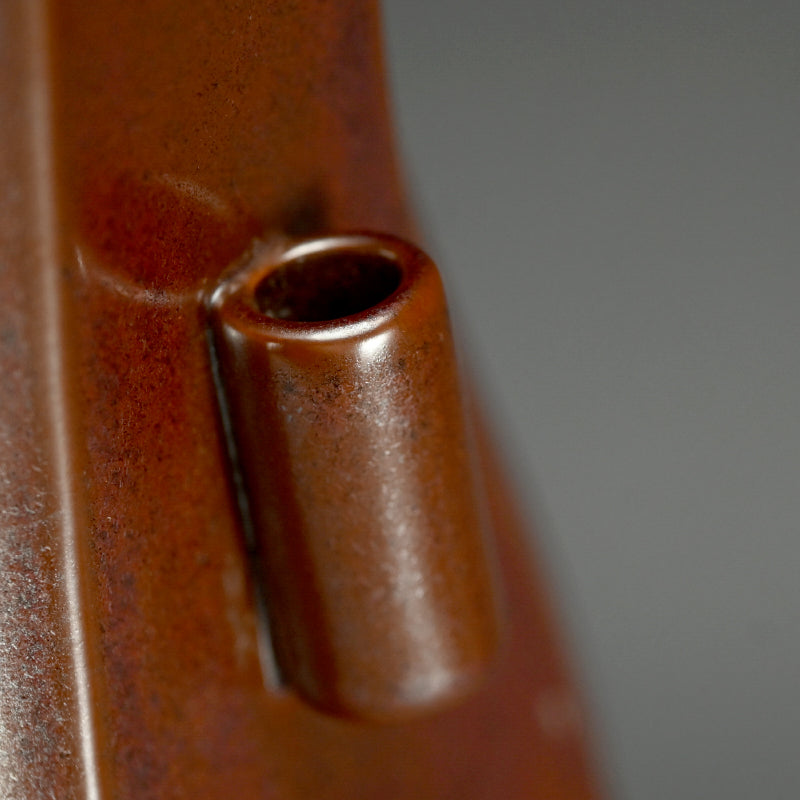 Classical Chinese Style Vase ー二代 諏訪 蘇山 "織砂釉 笈耳 花入"