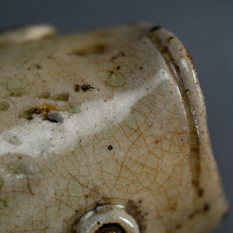 Edo period Kakehana Koi Hanging Wall Vase ー 尾張古窯 灰釉鯉形掛花生
