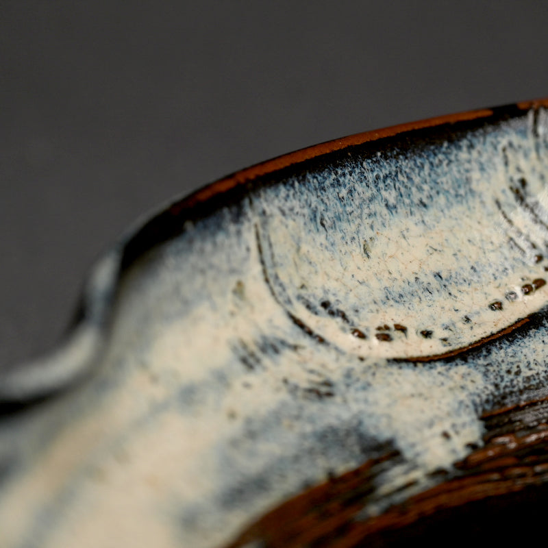 Rare Antique Narushima Yaki Mingei Pottery Dish