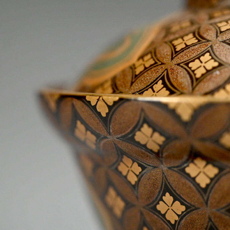 19th c. Japanese Lacquered Porcelain bowl w/ Dragon Designs