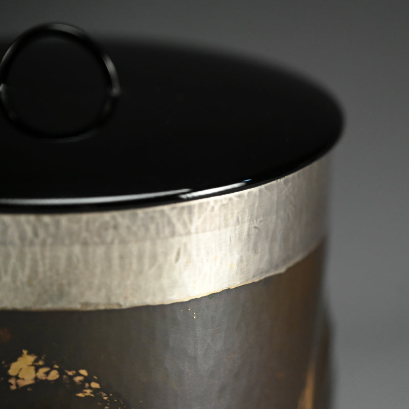 Bronze and Silver Mizusashi ー斎藤イフ "黒味銅 銀楼合せ 水指"
