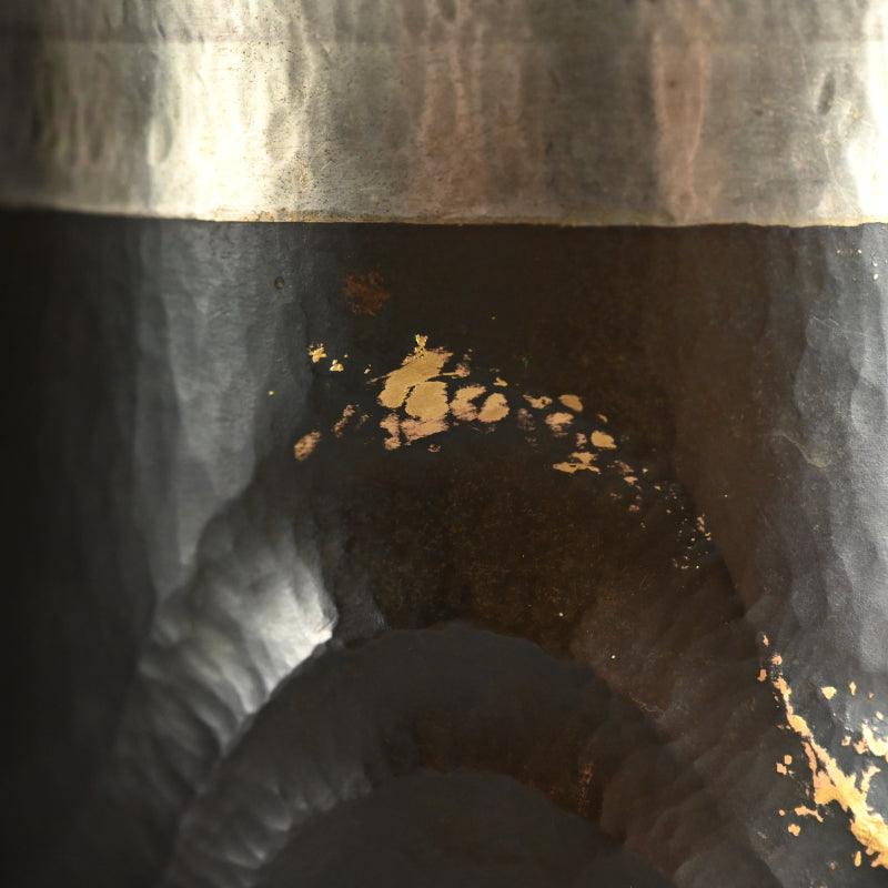 Bronze and Silver Mizusashi ー斎藤イフ "黒味銅 銀楼合せ 水指"
