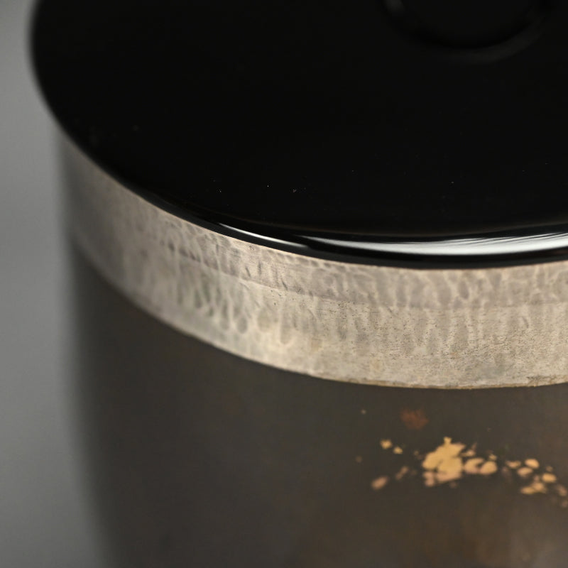 Bronze and Silver Mizusashi ー斎藤イフ "黒味銅 銀楼合せ 水指"