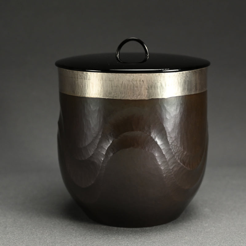 Bronze and Silver Mizusashi ー斎藤イフ "黒味銅 銀楼合せ 水指"