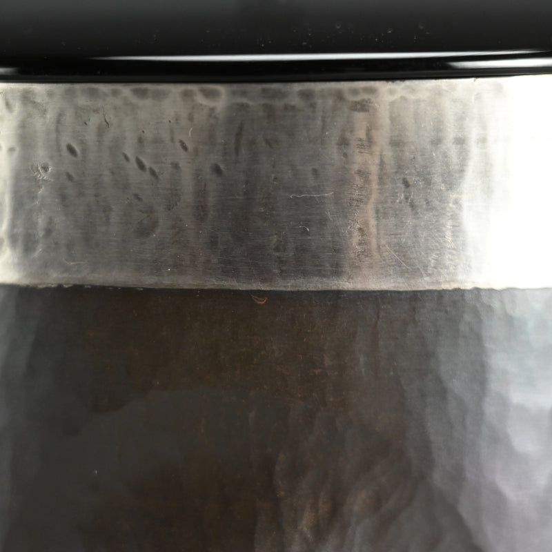 Bronze and Silver Mizusashi ー斎藤イフ "黒味銅 銀楼合せ 水指"