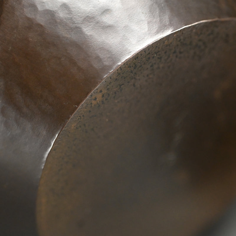 Bronze and Silver Mizusashi ー斎藤イフ "黒味銅 銀楼合せ 水指"