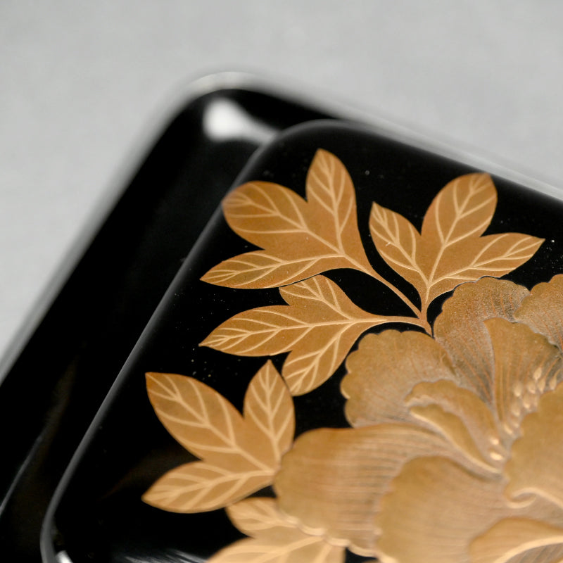 Antique Japanese Lacquer Box and Tray Set