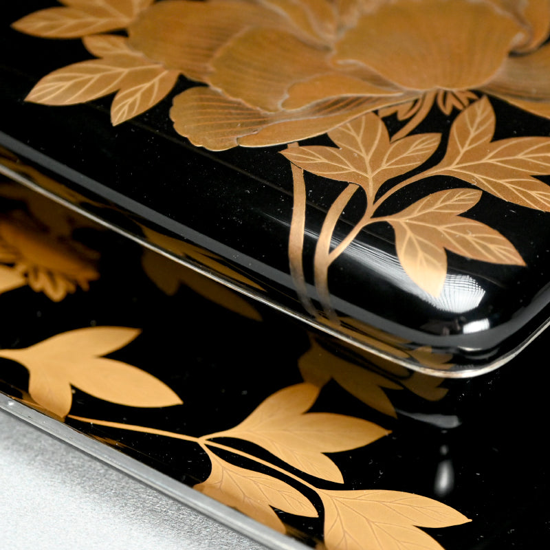 Antique Japanese Lacquer Box and Tray Set
