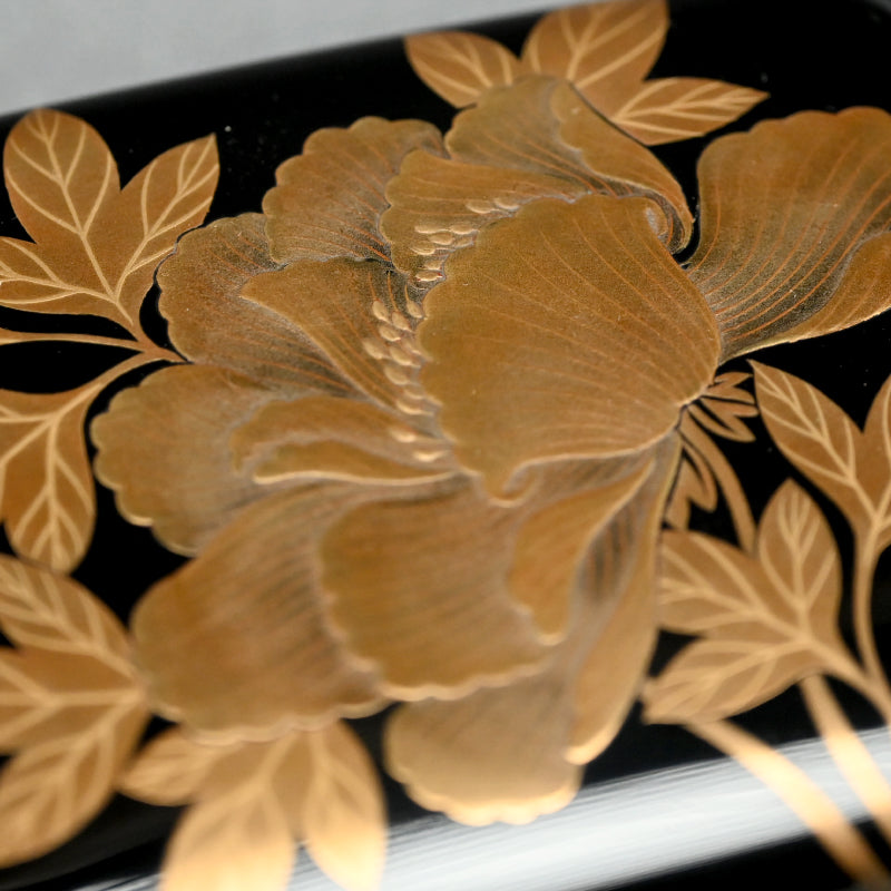 Antique Japanese Lacquer Box and Tray Set