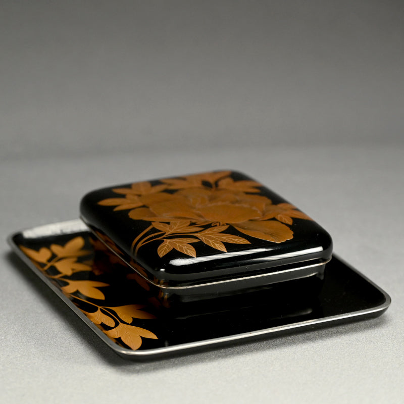 Antique Japanese Lacquer Box and Tray Set