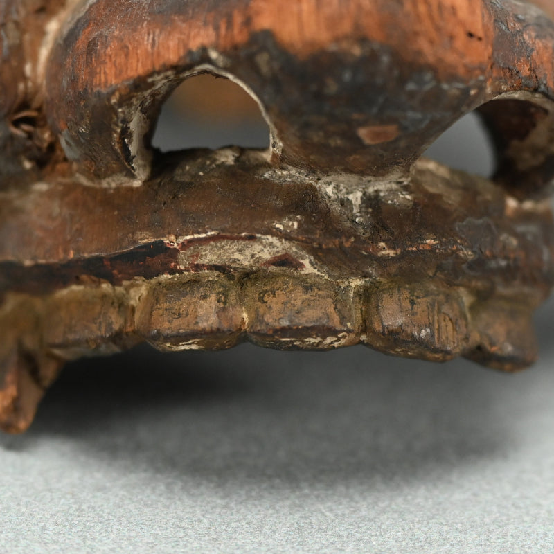 Ancient Japanese Oni Devil Mask fragment