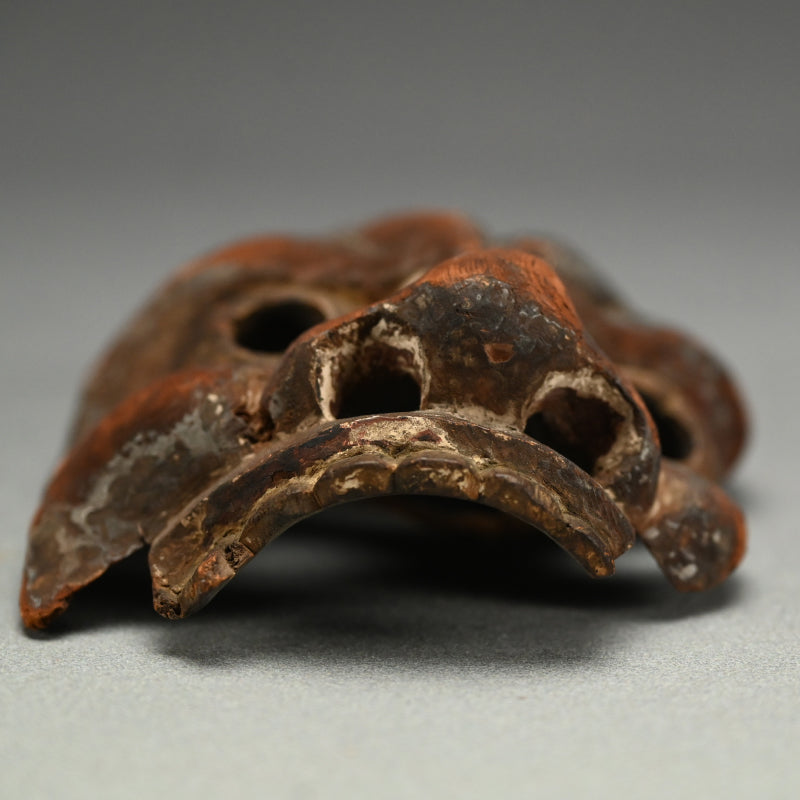 Ancient Japanese Oni Devil Mask fragment
