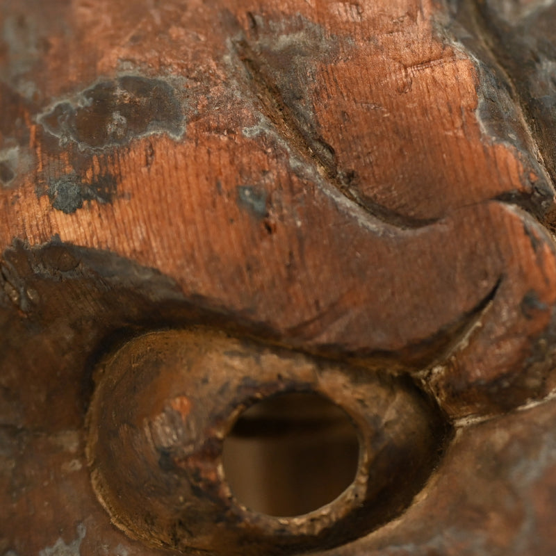 Ancient Japanese Oni Devil Mask fragment