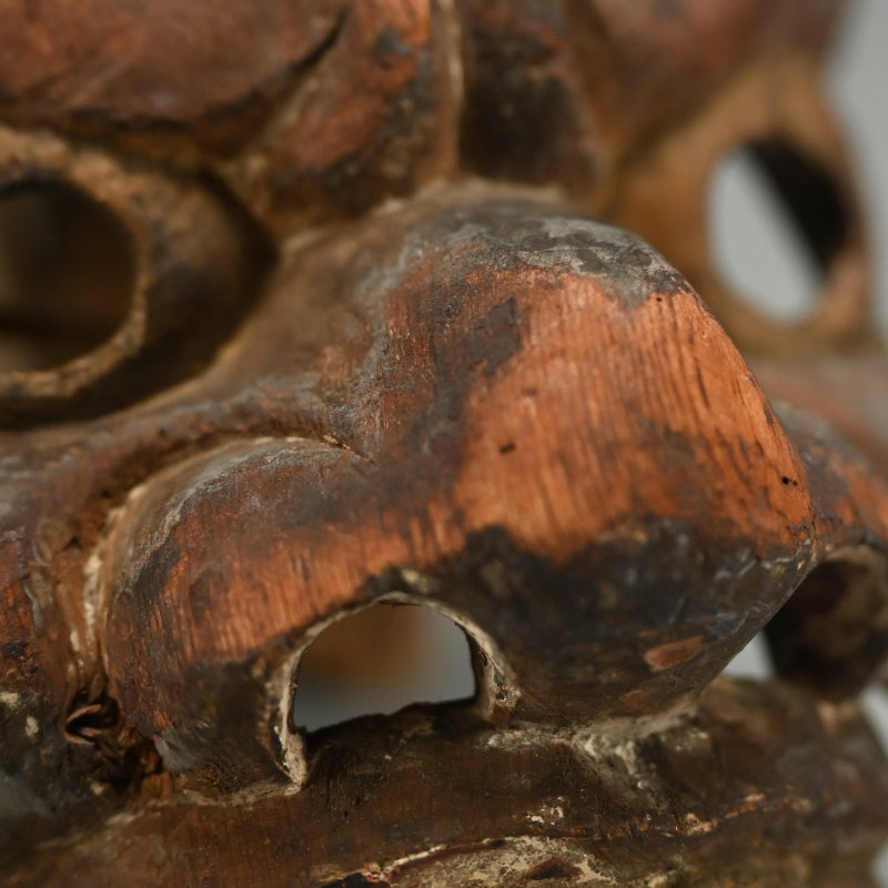Ancient Japanese Oni Devil Mask fragment