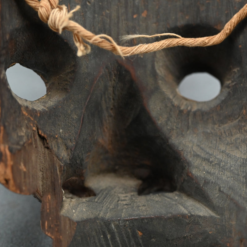 Ancient Japanese Oni Devil Mask fragment
