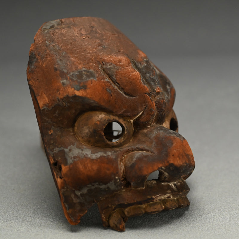 Ancient Japanese Oni Devil Mask fragment