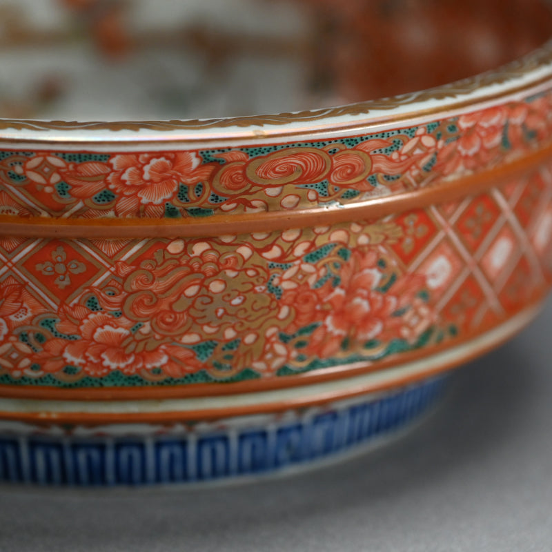 3 Large 19th century Imari Porcelain Bowls