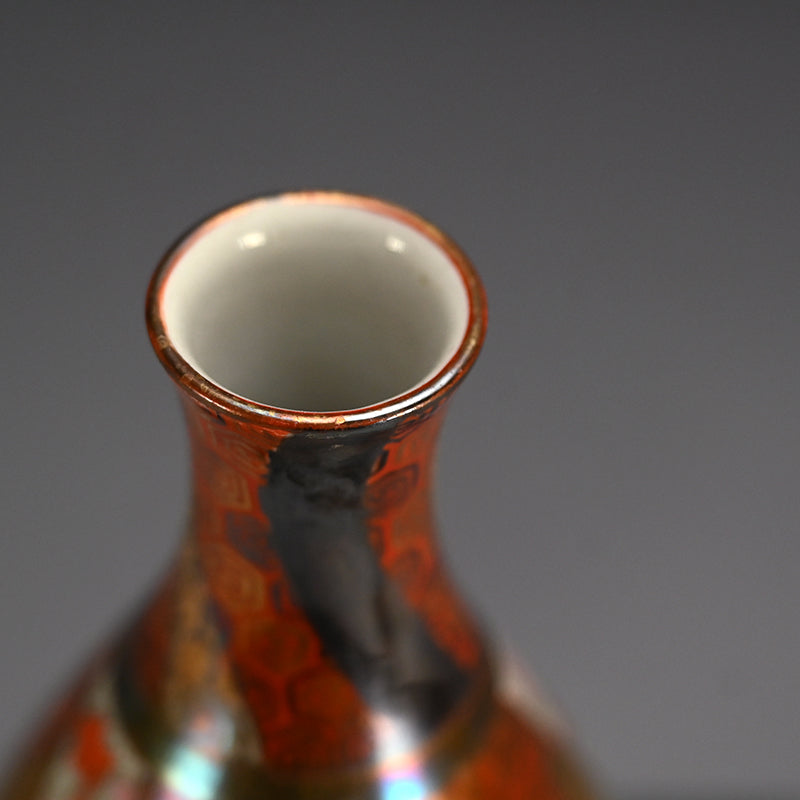 Ornate Meiji p. Kutani Porcelain Tokkuri Set