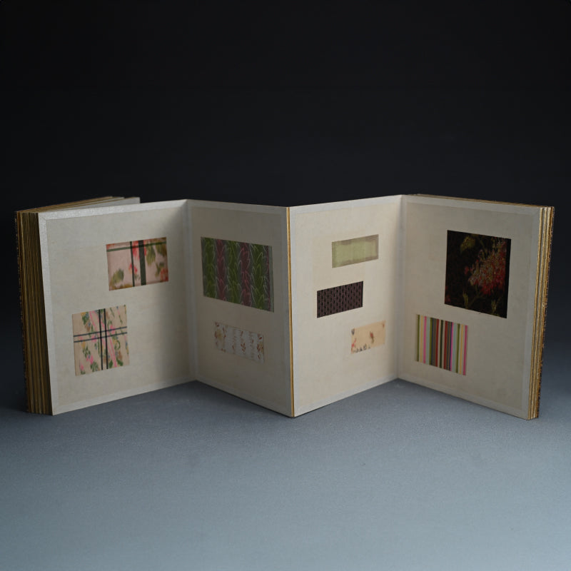 Antique Japanese Textile Sample Book, Yokohama Raw Silk Co. ー米佛裂本