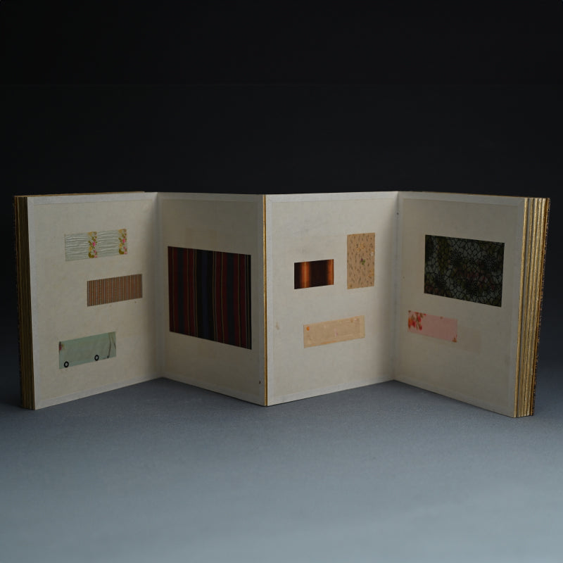 Antique Japanese Textile Sample Book, Yokohama Raw Silk Co. ー米佛裂本