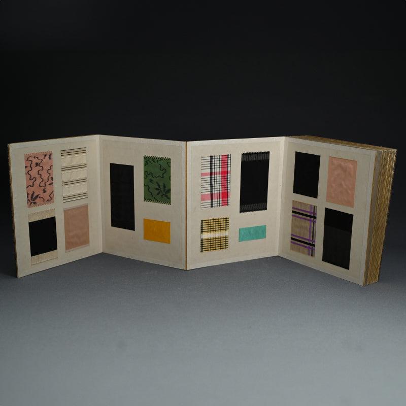 Antique Japanese Textile Sample Book, Yokohama Raw Silk Co. ー米佛裂本