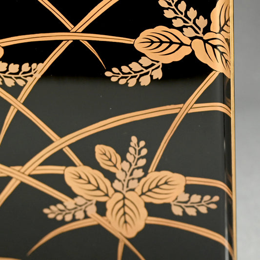 Set 10 Antique Japanese Lacquer Trays, Autumn Grass ー桐の花