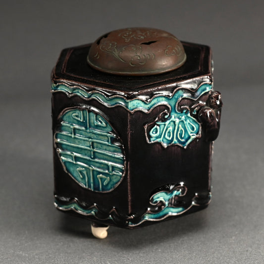 Antique Japanese Kairakuen Koro Incense Burner