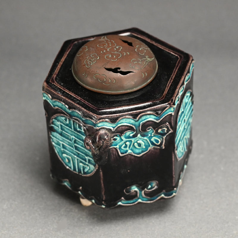 Antique Japanese Kairakuen Koro Incense Burner