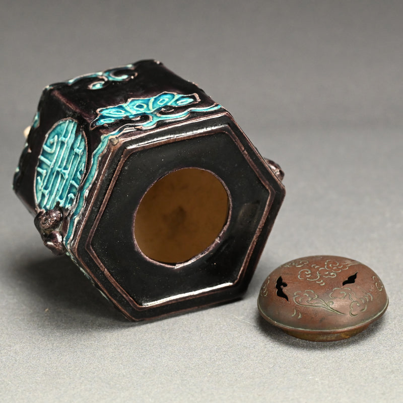 Antique Japanese Kairakuen Koro Incense Burner