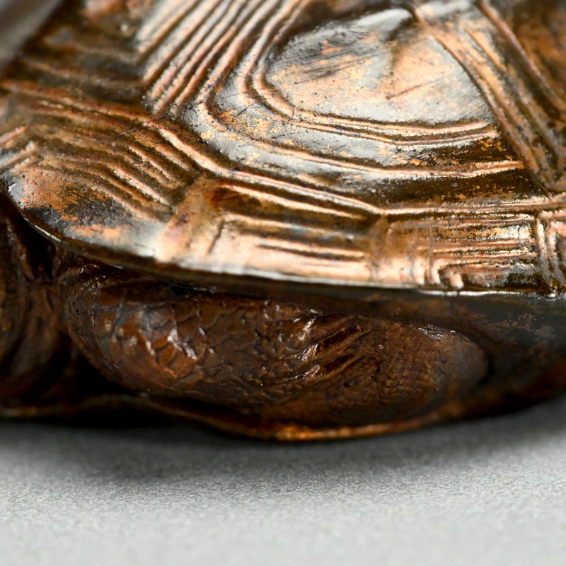 Antique Japanese Kikkoyaki Turtle Ceramic Okimono
