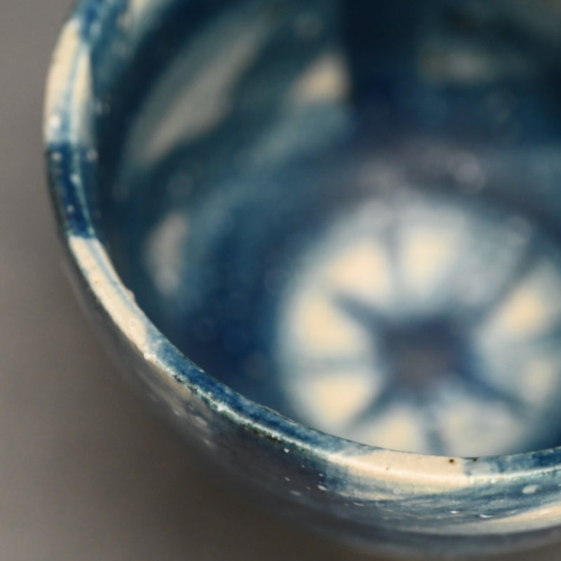 Exquisite Indigo Chawan Tea Bowl D ー福島 寛子 “呉須絵茶碗”