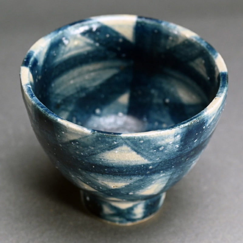 Exquisite Indigo Chawan Tea Bowl D ー福島 寛子 “呉須絵茶碗”