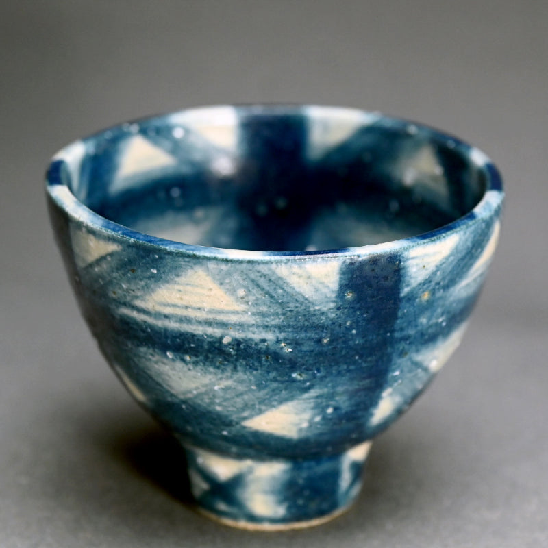 Exquisite Indigo Chawan Tea Bowl Fー福島 寛子 “呉須絵茶碗”