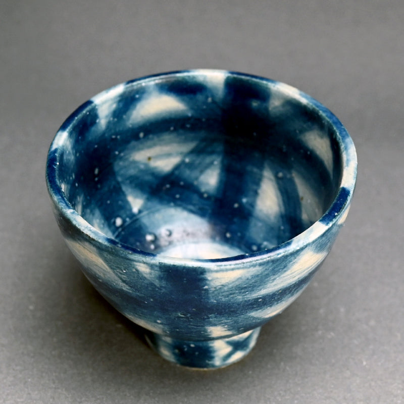 Exquisite Indigo Chawan Tea Bowl Fー福島 寛子 “呉須絵茶碗”
