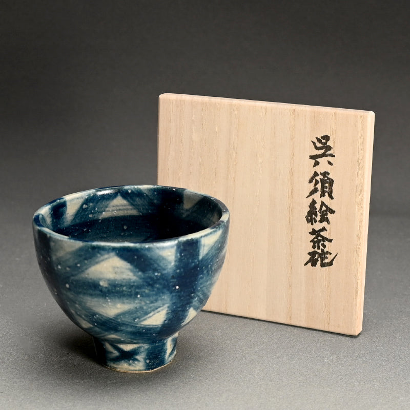 Contemporary Ceramic Mizusashi E ー福島 寛子 “呉須絵茶碗”