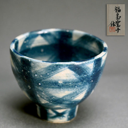 Contemporary Ceramic Mizusashi E ー福島 寛子 “呉須絵茶碗”