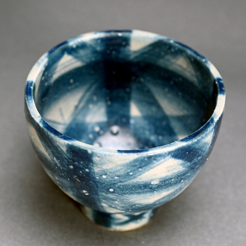 Contemporary Ceramic Mizusashi E ー福島 寛子 “呉須絵茶碗”