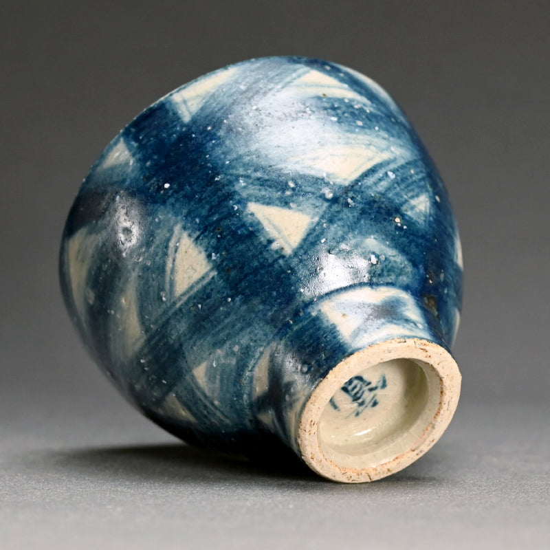 Contemporary Ceramic Mizusashi E ー福島 寛子 “呉須絵茶碗”