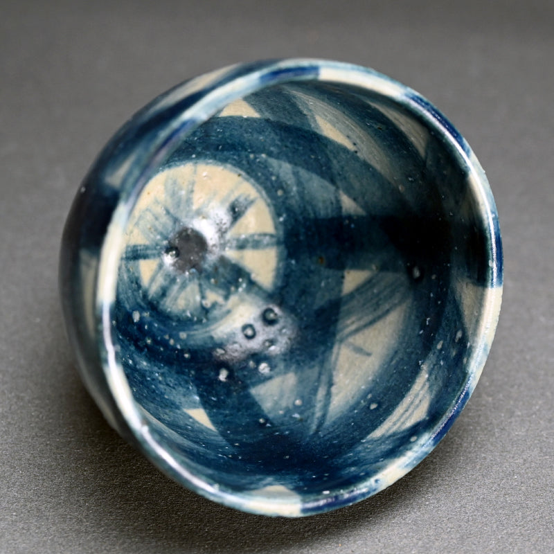 Contemporary Ceramic Mizusashi E ー福島 寛子 “呉須絵茶碗”
