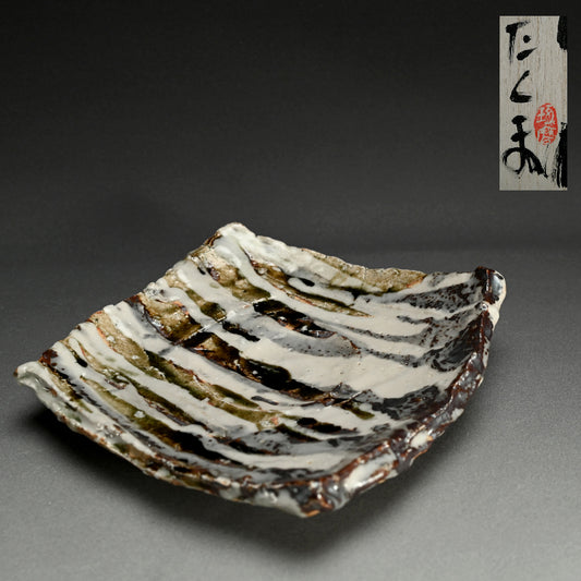 Dramatic Shunju Platter ー村越 琢磨 “春秋 轆轤 角皿”