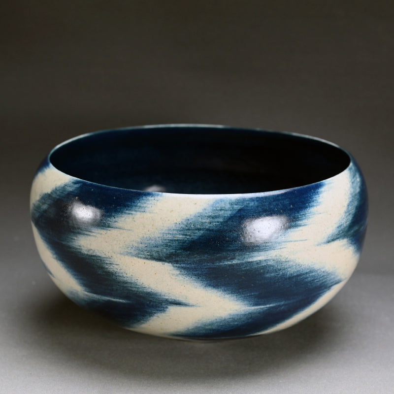 Nationally Exhibited Ceramic Basin ー福島 寛子 “呉須絵青文鉢”