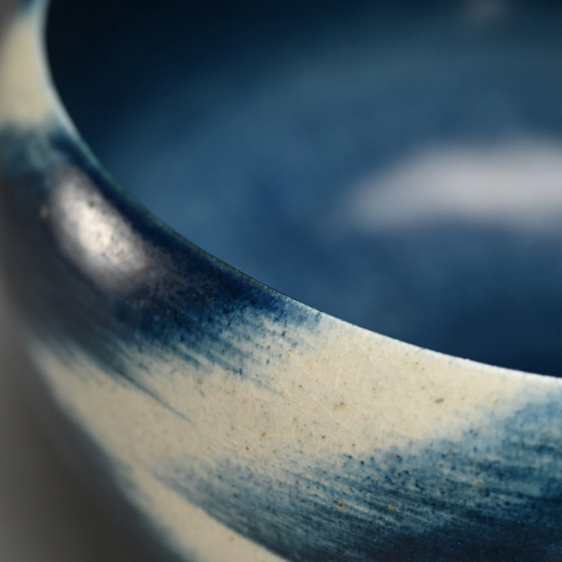 Nationally Exhibited Ceramic Basin ー福島 寛子 “呉須絵青文鉢”