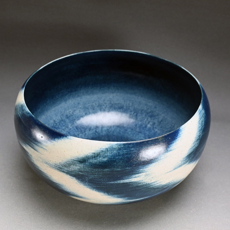 Nationally Exhibited Ceramic Basin ー福島 寛子 “呉須絵青文鉢”