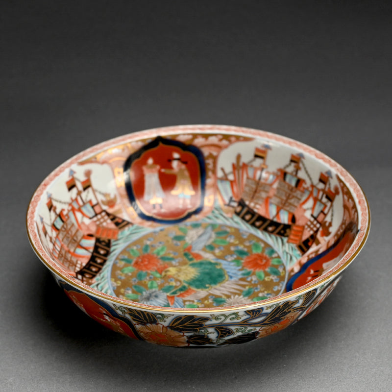 Nanban Dutchmen on Porcelain Imari Bowl