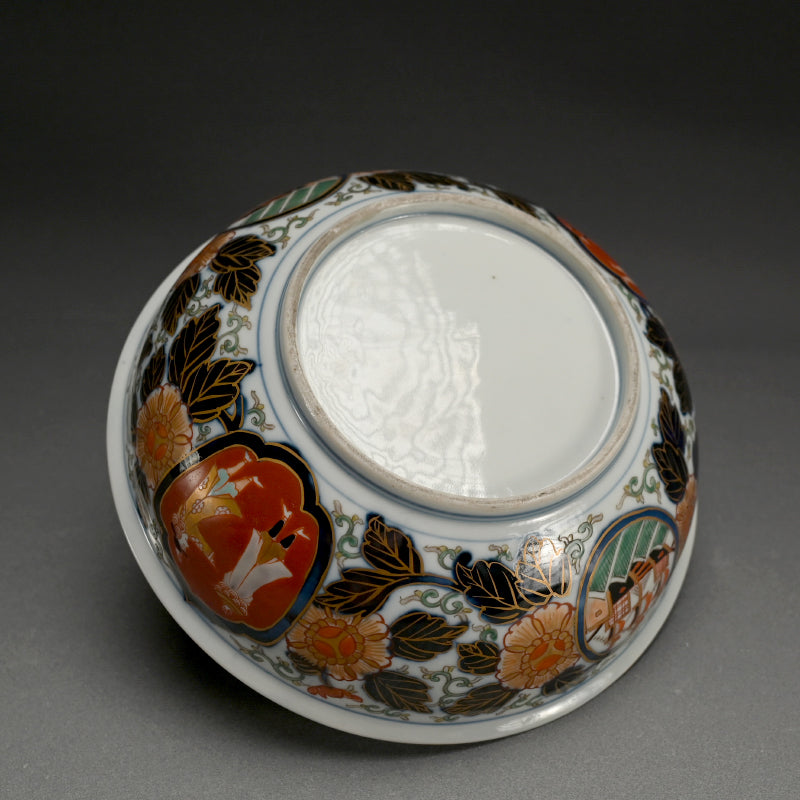 Nanban Dutchmen on Porcelain Imari Bowl