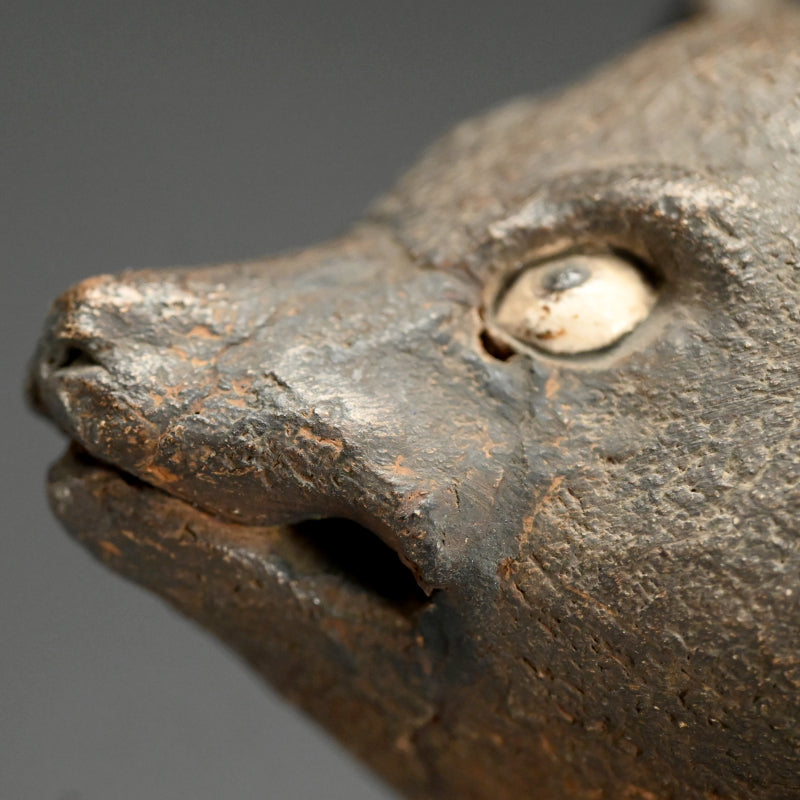 Edo p. Figurine by Ninnami Dohachi, Tanuki dressed as Priest