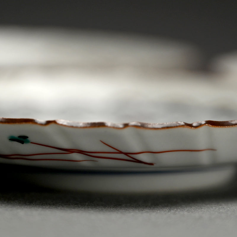 Japanese Antique 5 pc. Kutani Gosai Plate Set