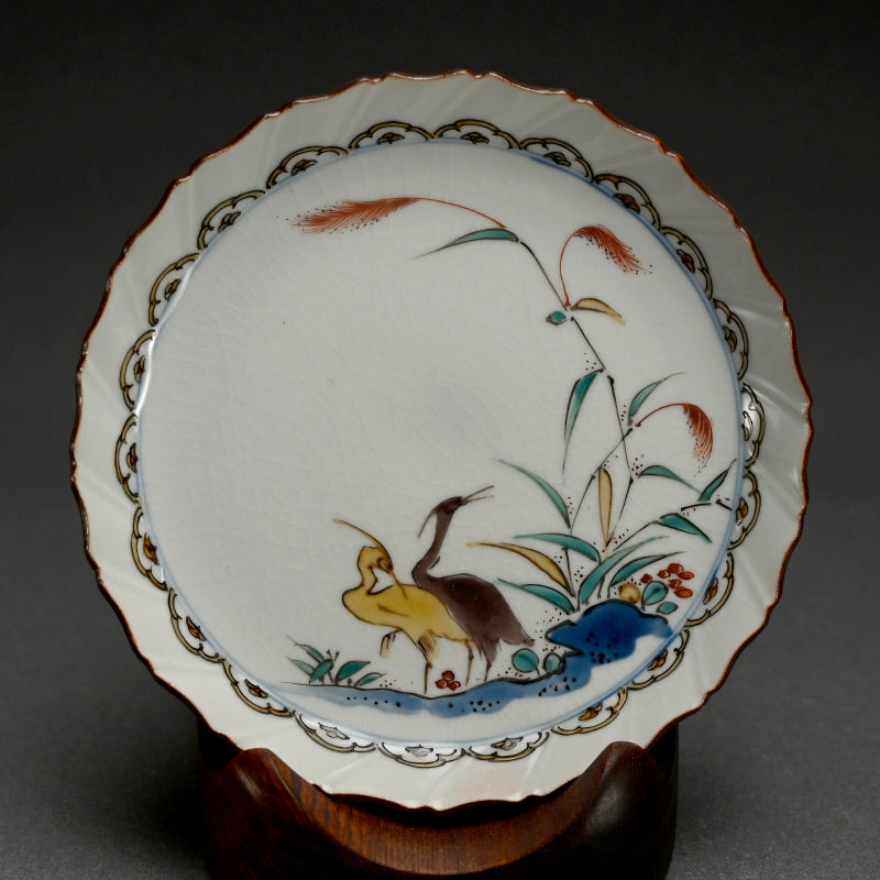 Japanese Antique 5 pc. Kutani Gosai Plate Set