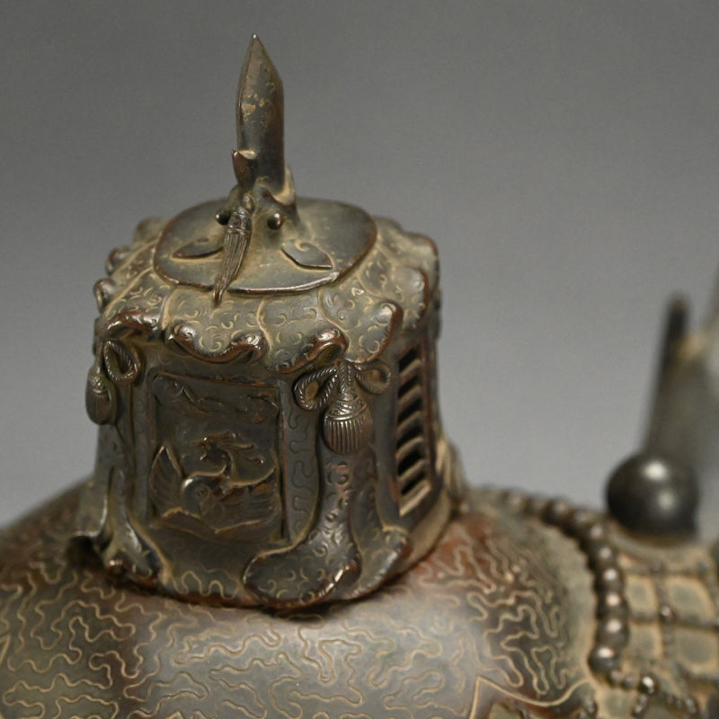 Antique Japanese Bronze Elephant Incense Burner