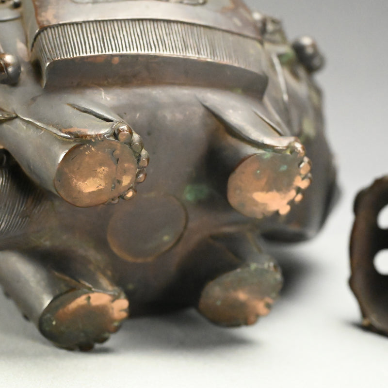 Antique Japanese Bronze Elephant Incense Burner
